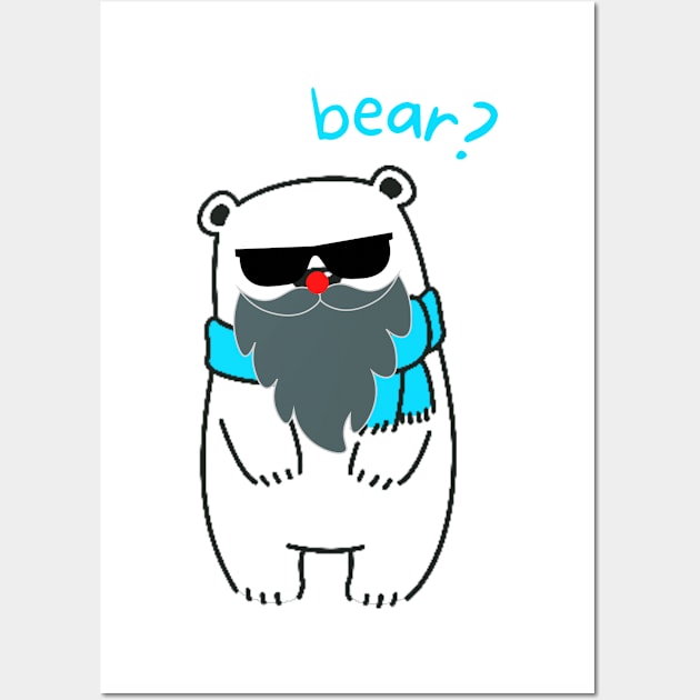 Cute bears with beards Wall Art by TrendsCollection